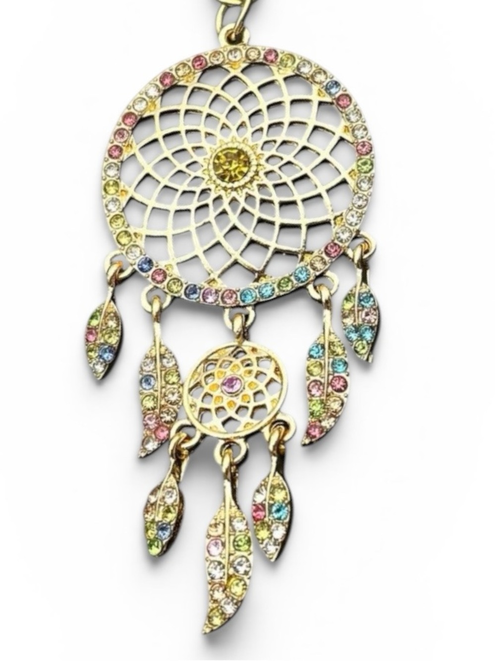 NWOT Dream Catcher Rhinestone Bag Charm/Key Chain - Picture 3 of 4